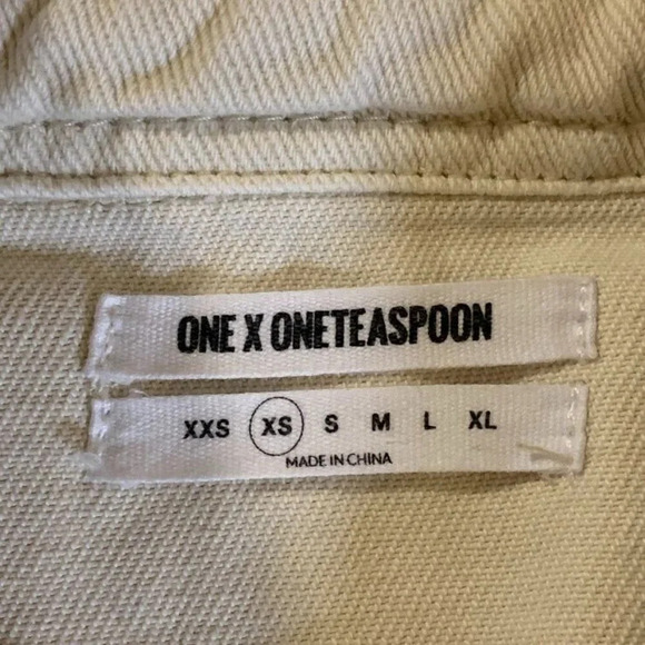 One Teaspoon Women's Pearl Button Up Long Sleeve Cotton Shacket Size XS - Picture 7 of 14